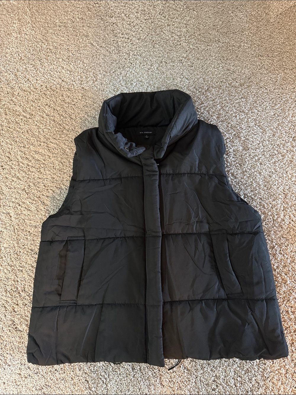 Blu Pepper Black Puffer Vest